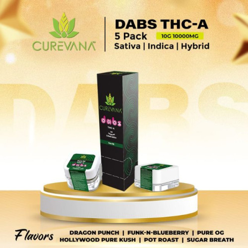 CUREVANA THC-A DAB 10GM/5CT/PK