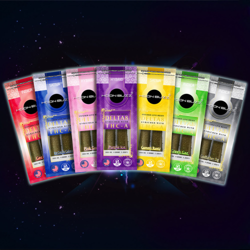 Moon Buzz THC-A + Delta 8 Live Resin 4gm/2ct/6pk