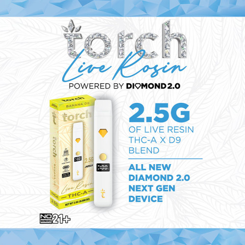 TORCH THC-A LIVE ROSIN DISPOSABLE VAPE 2.5GM/5CT/PK