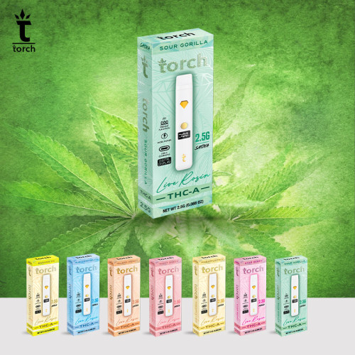 TORCH THC-A LIVE ROSIN DISPOSABLE VAPE 2.5GM/5CT/PK