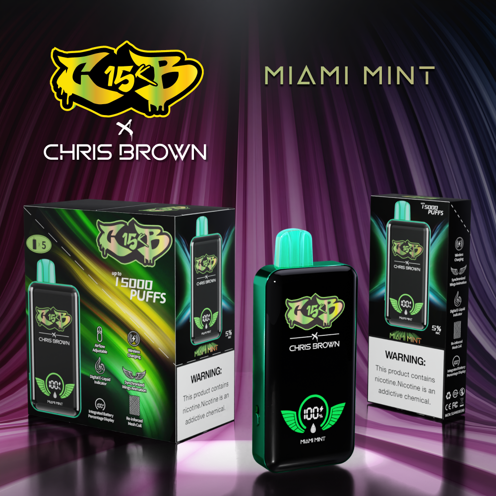 Chris Brown CB15000 Puffs Disposable Vape 5ct