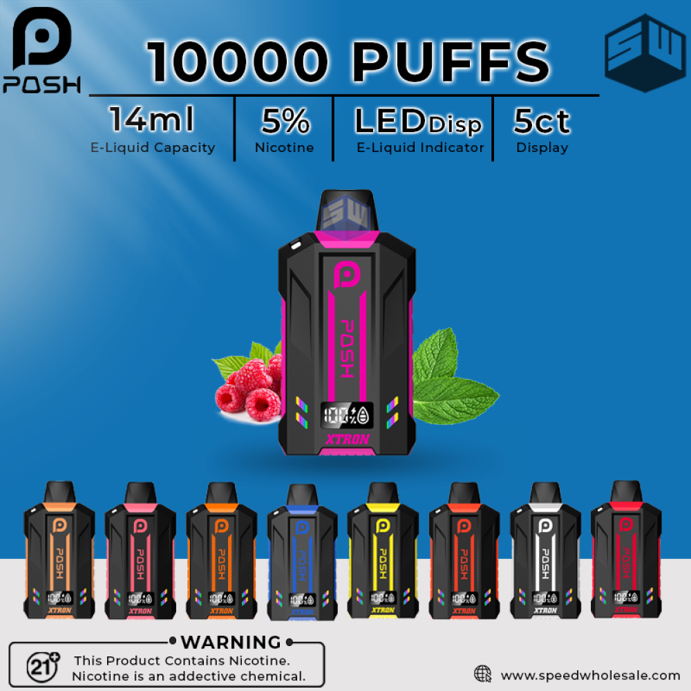 Blue Slurpee Clear Posh Xtron 10000 – Posh Disposable Vape