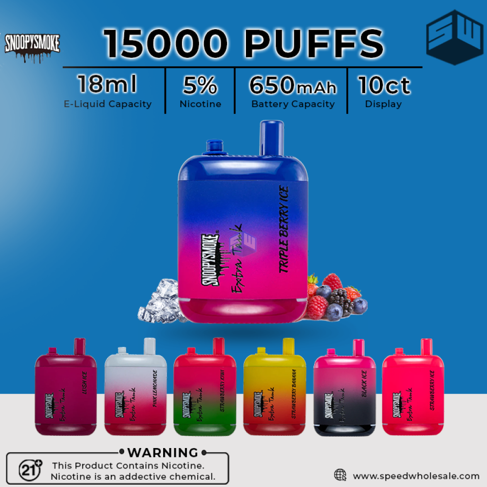 Snoopy Smoke Extra Tank 15000 Puffs Rechargeable Disposable ...