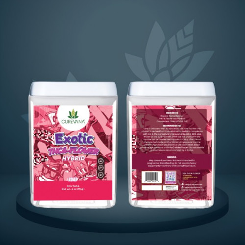 CUREVANA EXOTICS THC-A FLOWER 4OZ/JAR
