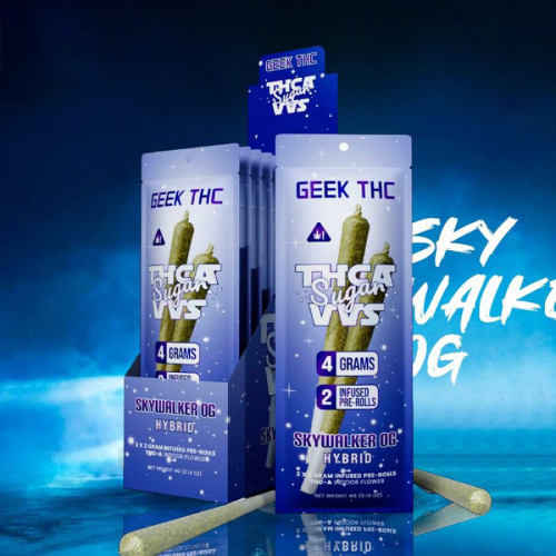 GEEK THC SUGAR VVS THC-A DIAMOND INFUSED PRE-ROLL 2GM/2CT/10PK