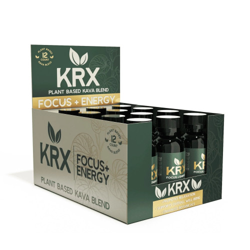 KRX FOCUS+ENERGY KAVA KRATOM 60ML SHOTS 12CT/DISPLAY