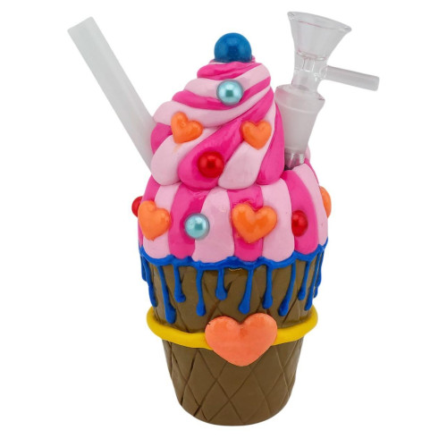 5.5 Inch Glass Ice Cream Water Pipe 360gm