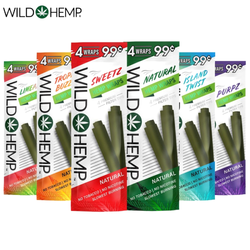 WILD HEMP WRAPS 4CT/20PK (4 FOR $0.99)