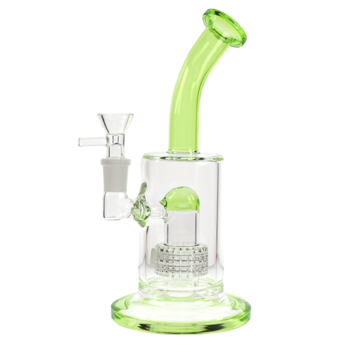 8  INCH BENT NECK MATRIX PERCOLATOR GLASS WATER PIPE 375GM