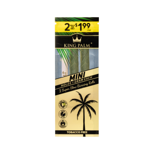 KING PALM NATURAL LEAF MINI ROLLS 2CT/20PK (PRE PRICED $1.99)