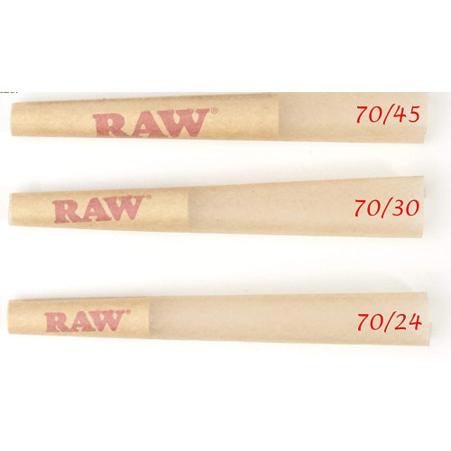 RAW CLASSIC CONE 70/30 SIZE CONE 20CT/12PK    