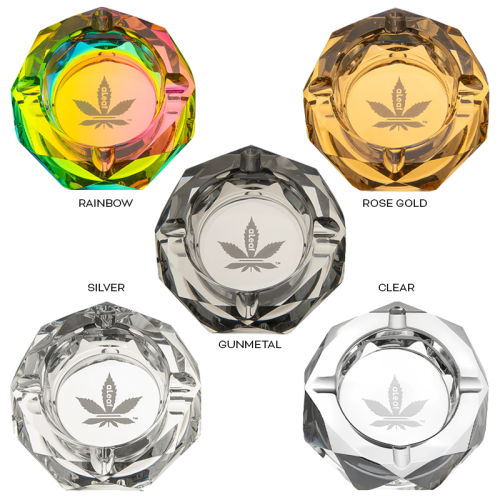 ALEAF DIAMOND GLASS ASHTRAY