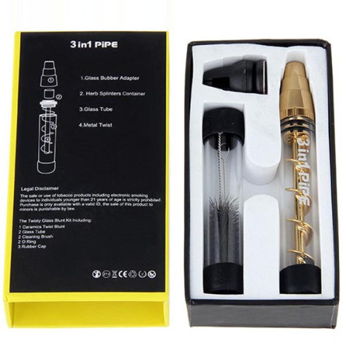 GOLDFISH 3 IN 1 DRY HERB GLASS BLUNT PIPE  