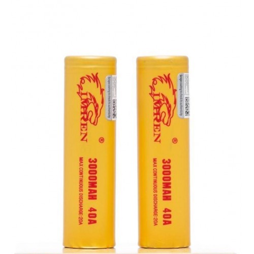 Imren18650 3000mah 40a Flat Top Batteries 2ct/Pk