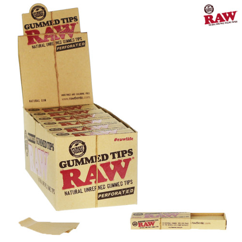 RAW PERFORATED GUMMED TIPS 33CT/24PK