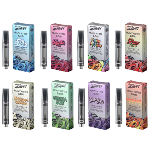 FLYING MONKY HEAVY HITTER THC-O + DELTA 8 + THC-P VAPE CARTRIDGE 1GM/6CT/PK    