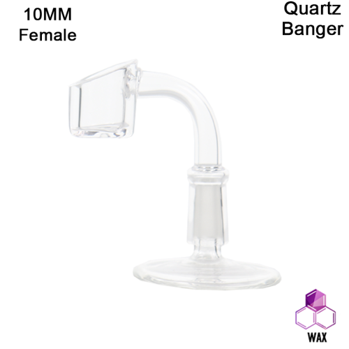 QUARTZ 14MM/90° DOME-LESS BANGER NAIL -  CHOOSE SIZE