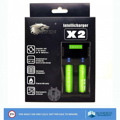 IMREN X2 2 BAY BATTERY CHARGER