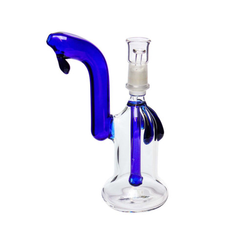6 INCH GLASS FLAT MOUTH OIL/WAX BUBBLER WITH DOME AND NAIL 142GM 1CT  ASSORTED COLOR 
