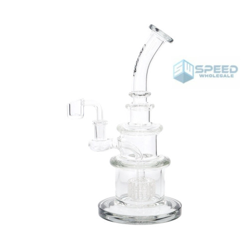 9.5 INCH GLASS MATRIX PERCOLATOR BENT NECK WATER PIPE 550GM  