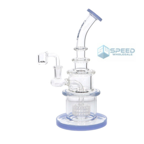 9.5 INCH GLASS MATRIX PERCOLATOR BENT NECK WATER PIPE 550GM  