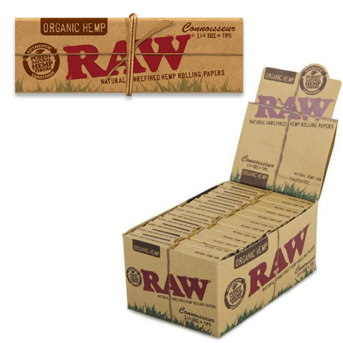 RAW ORGANIC CONNOISSEUR  1¼PAPERS + TIPS 24CT/PK        
