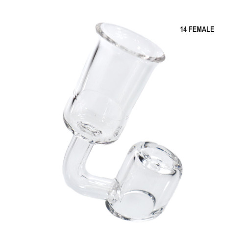 QUARTZ 14MM/90° DOME-LESS BANGER NAIL -  CHOOSE SIZE