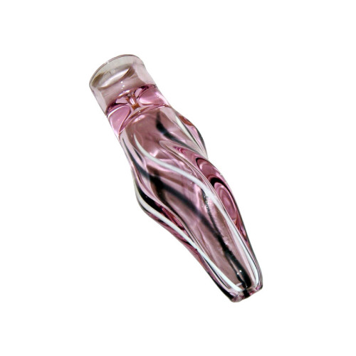 3 INCH GLASS PINK TUBING STRAIGHT PIPE 3CT/DISPLAY - 25GM 