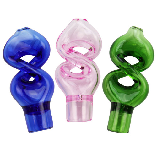 3 INCH GLASS TWISTED STRAIGHT PIPE 28GM MIX COLORS 3CT/PK