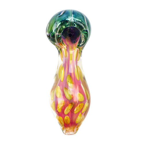5 INCH GLASS HEAVY FUMED GLASS ON GLASS HAND PIPE 126GM 1CT ASSORTED COLOR