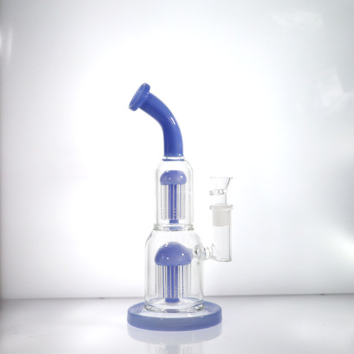 CLOVER GLASS 11.5 INCH DOUBLE ARM TREE PERC WATER PIPE - 758GM