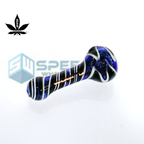 ALEAF 4 INCH AURORA SWIRL HAND PIPE WIG-WAG ASSORTED DESIGN - 100GM 