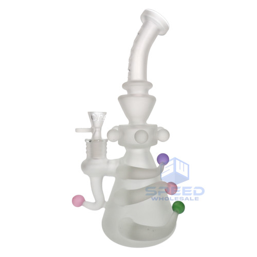 11 INCH CHEECH GLASS FROSTY SHOWER HEAD GLASS WATER PIPE 768GM  WHITE