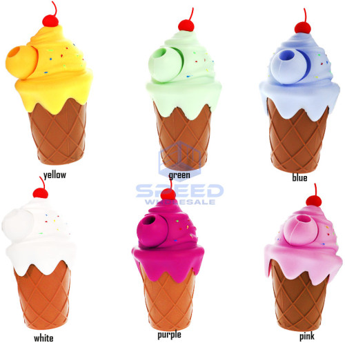 7 INCH SILICONE ICE CREAM GLASS WATER PIPE   