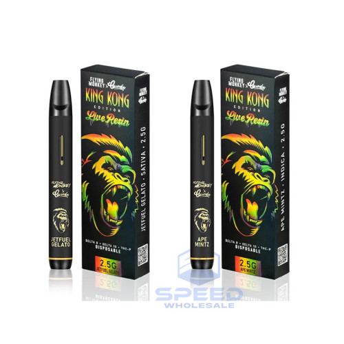 FLYING MONKEY X CRUBS DELTA 8 + DELTA 10 + THC-P LIVE RESIN KING KONG DISPOSABLE VAPE 2.5GM/8CT/PK 