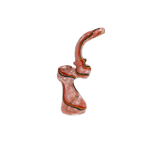 7.5 INCH GLASS RASTA STRIPE FRETTED DESIGN BUBBLER PIPE 1CT 258GM   ASSORTED COLOR   